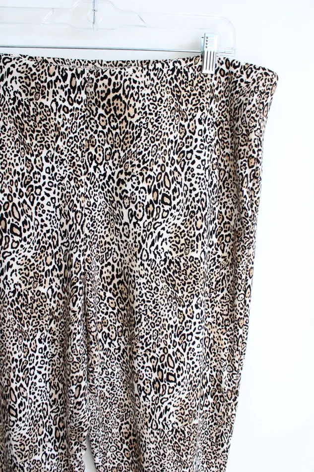 Earrings Chicos NEW Chicos Leopard Print Fitted Pull On Pant 3 16
