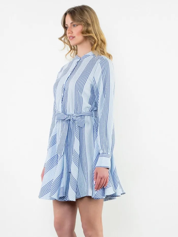 Earrings Lana Long Sleeve Striped Dress THML