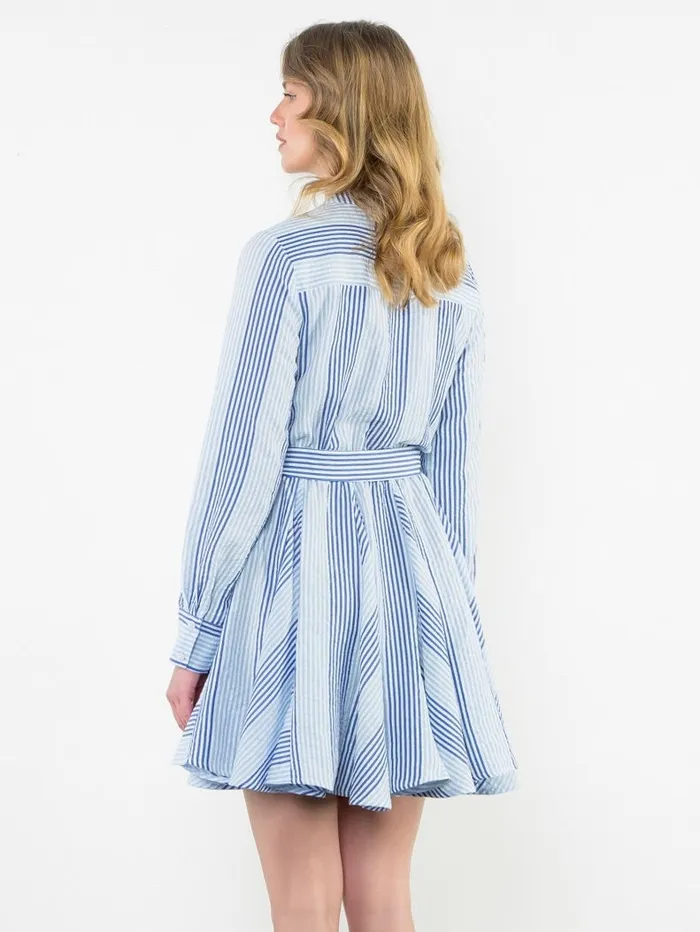 Earrings Lana Long Sleeve Striped Dress THML