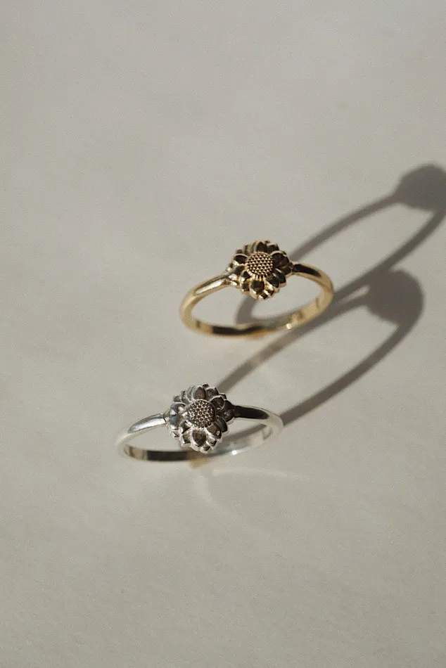 Rings Foe Dear Sunflower Charm Ring readytoship