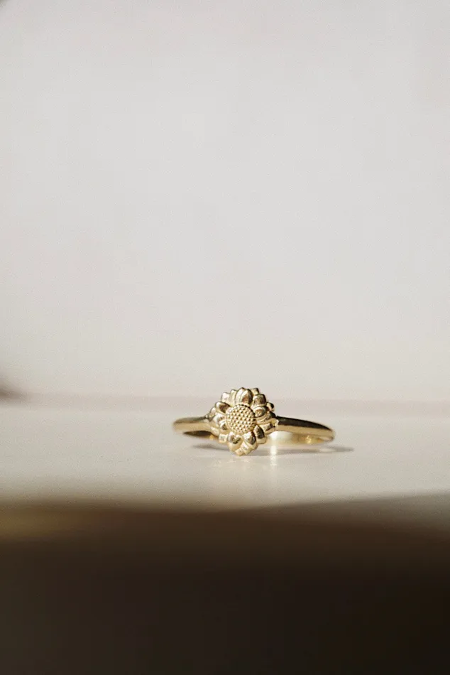 Rings Foe Dear Sunflower Charm Ring readytoship