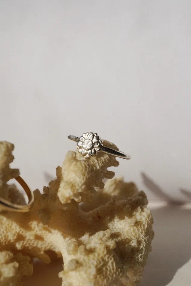Rings Foe Dear Sunflower Charm Ring readytoship