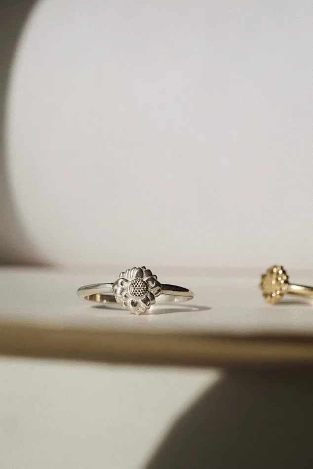 Rings Foe Dear Sunflower Charm Ring readytoship