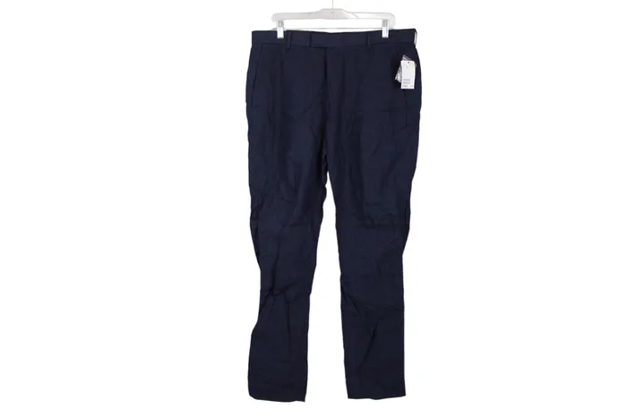 Rings HM NEW HM Slim Fit Blue Linen Dress Pant 38R