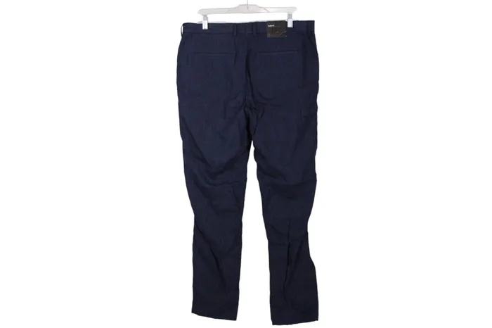 Rings HM NEW HM Slim Fit Blue Linen Dress Pant 38R