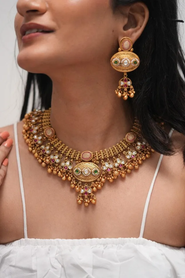 Bahubali Gold Necklace Set Sone Pe Suhaga Attrangi Necklaces Bahubali Gold Necklace Set Sone Pe Suhaga Attrangi Necklaces