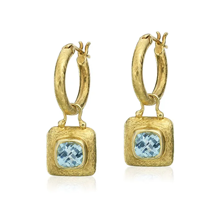 Earrings The Mazza Company Blue Topaz Ear Charms