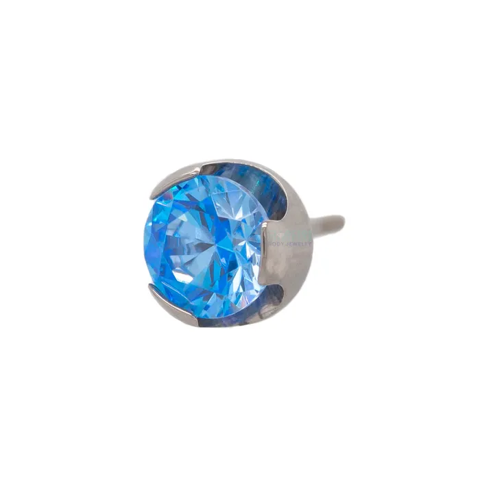 Rings Anatometal threadless 35mm ProngSet BrilliantCut Gem End