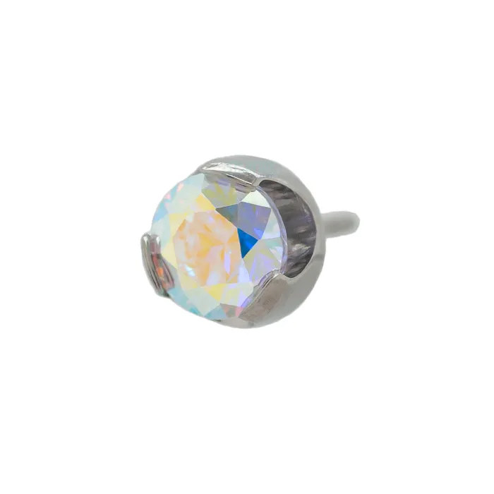 Rings Anatometal threadless 35mm ProngSet BrilliantCut Gem End