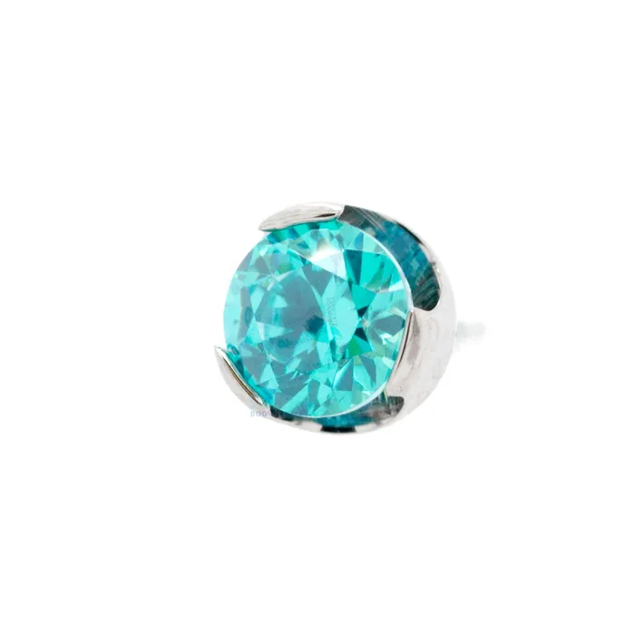 Rings Anatometal threadless 35mm ProngSet BrilliantCut Gem End