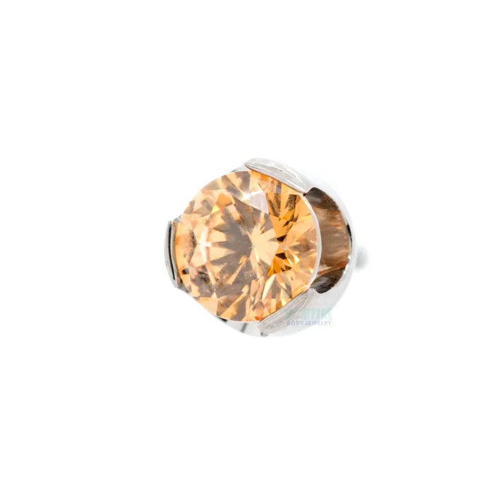 Rings Anatometal threadless 35mm ProngSet BrilliantCut Gem End
