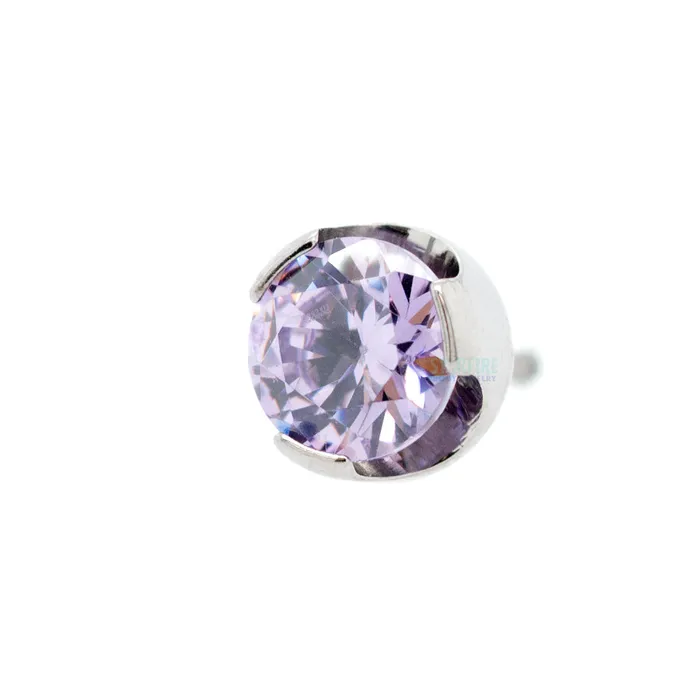 Rings Anatometal threadless 35mm ProngSet BrilliantCut Gem End