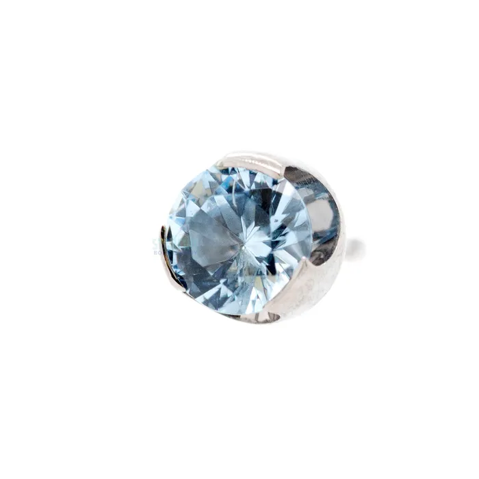 Rings Anatometal threadless 35mm ProngSet BrilliantCut Gem End