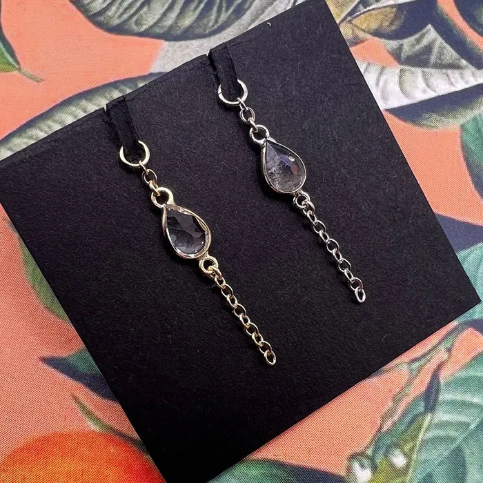 Star Bright Chain Charm in Gold with Gemstones Hialeah Fine Jewelry Earrings