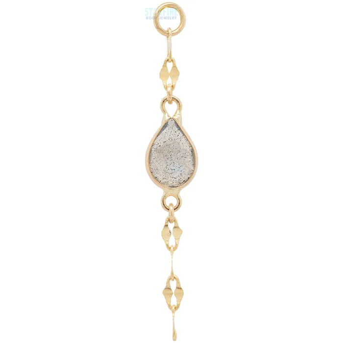 Star Bright Chain Charm in Gold with Gemstones Hialeah Fine Jewelry Earrings