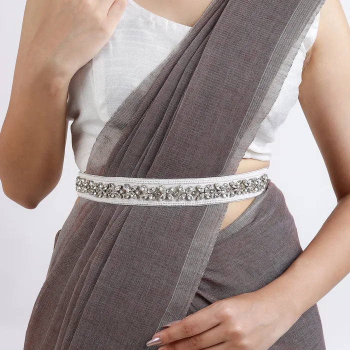 Teejh Triya Stone Silver Belt Teejh Rings