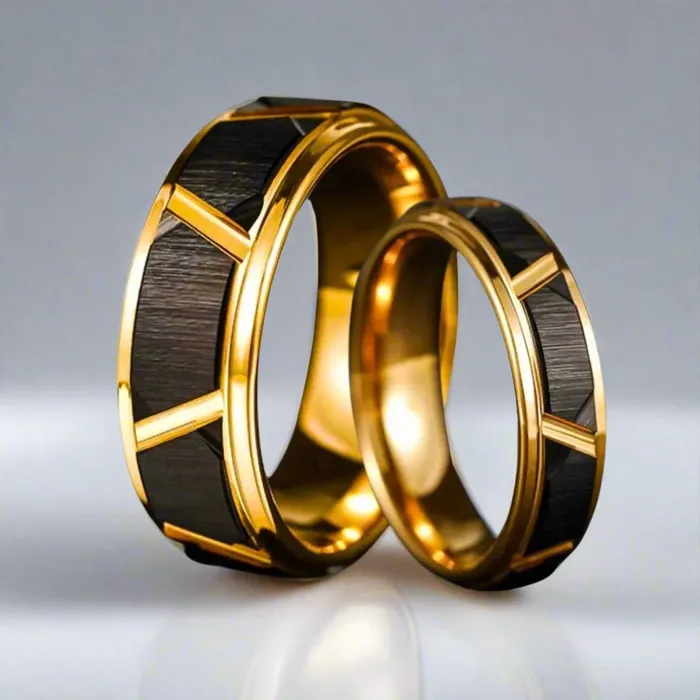 Tungsten Couple Rings Earrings Argentine