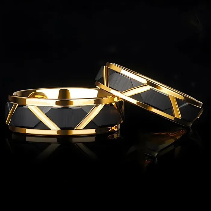 Tungsten Couple Rings Earrings Argentine
