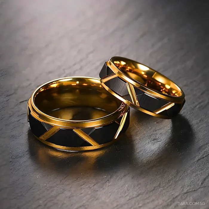 Tungsten Couple Rings Earrings Argentine