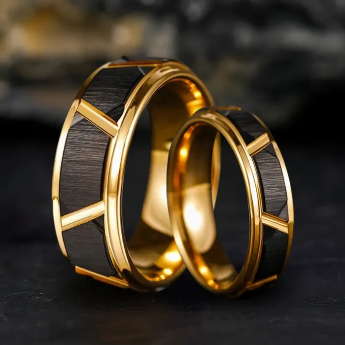 Tungsten Couple Rings Earrings Argentine