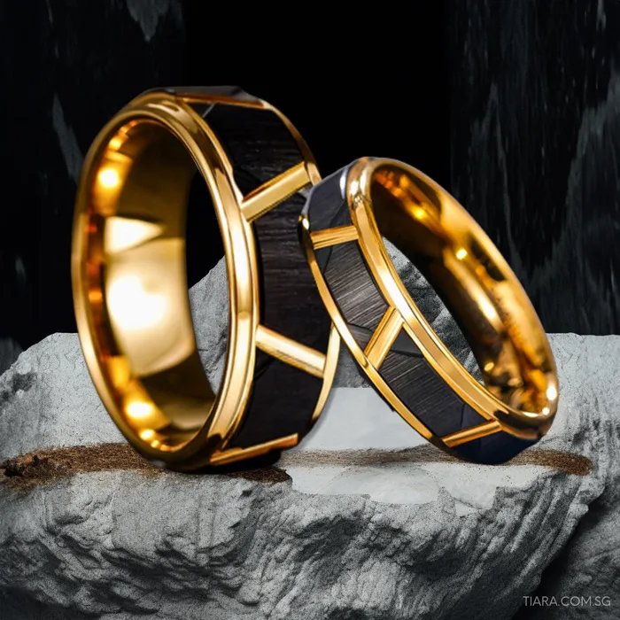 Tungsten Couple Rings Earrings Argentine
