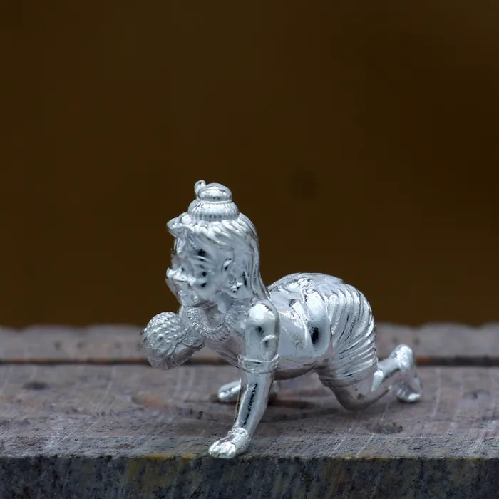 15grams solid 925 sterling silver handmade lord little Krishna Bal Gopalacrawling Krishna small statue sculpture home puja article art764 TRIBAL ORNAMENTS Rings 15grams solid 925 sterling silver handmade lord little Krishna Bal Gopalacrawling Krishna small statue sculpture home puja article art764 TRIBAL ORNAMENTS Rings