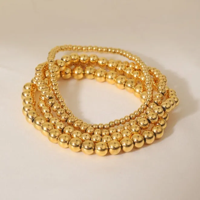18K GoldFilled Elastic Beaded Anklet Jewelvers PreStyled Sets