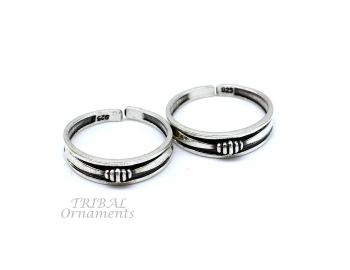 925 sterling silver handmade stunning vintage design Adjustable toe ring ethnic tribal belly dance jewelry india YTR01 TRIBAL ORNAMENTS Rings