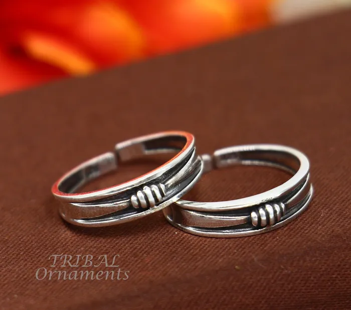 925 sterling silver handmade stunning vintage design Adjustable toe ring ethnic tribal belly dance jewelry india YTR01 TRIBAL ORNAMENTS Rings