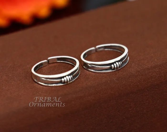 925 sterling silver handmade stunning vintage design Adjustable toe ring ethnic tribal belly dance jewelry india YTR01 TRIBAL ORNAMENTS Rings