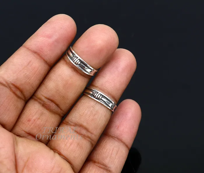 925 sterling silver handmade stunning vintage design Adjustable toe ring ethnic tribal belly dance jewelry india YTR01 TRIBAL ORNAMENTS Rings