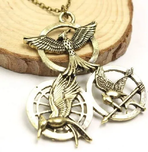 alice Necklaces AZ297 Gold Mockingbird Necklace with FREE EARRINGS