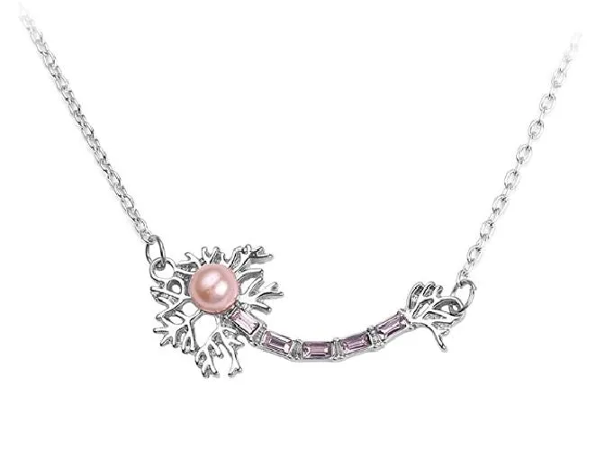 alice Necklaces N182 Silver Geometric Necklace with FREE Earrings