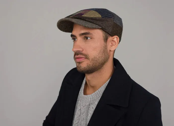 Earrings Patchwork Tweed Daithi Cap Hanna Hats