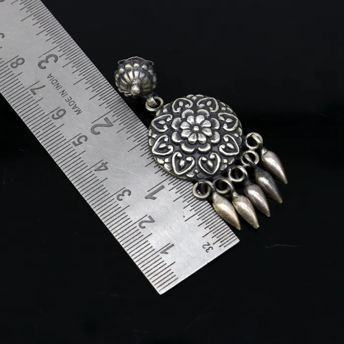 Earrings TRIBAL ORNAMENTS 925 sterling silver ethnic tribal drop dangling earrings s1319 Earrings TRIBAL ORNAMENTS 925 sterling silver ethnic tribal drop dangling earrings s1319