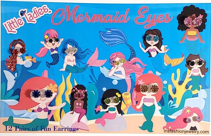 JC15 The Mermaid Eyes Jumbo Card Earring Set Iris Fashion Jewelry Earrings