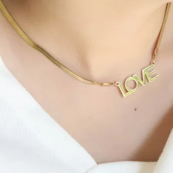 Jewelvers 18K GoldFilled Love Necklace Necklaces