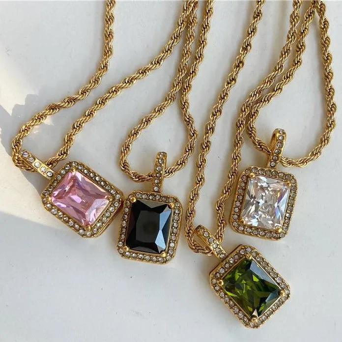 Jewelvers Necklaces 18K GoldFilled Zircon Necklace