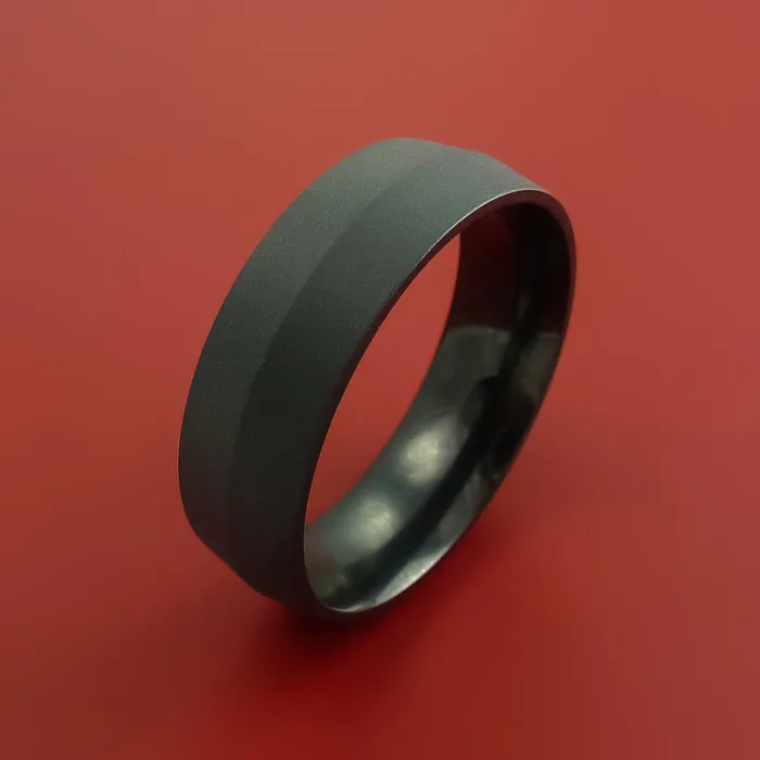 Lashbrook Black Zirconium Ring Custom Made Band Rings Lashbrook Black Zirconium Ring Custom Made Band Rings