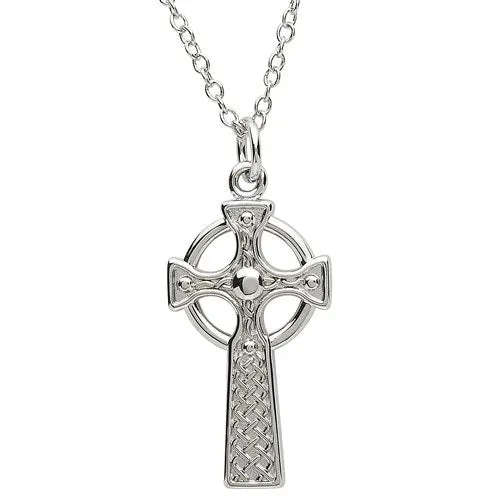 Necklaces Shanore PlatinumWare Celtic Knot Cross Pendant