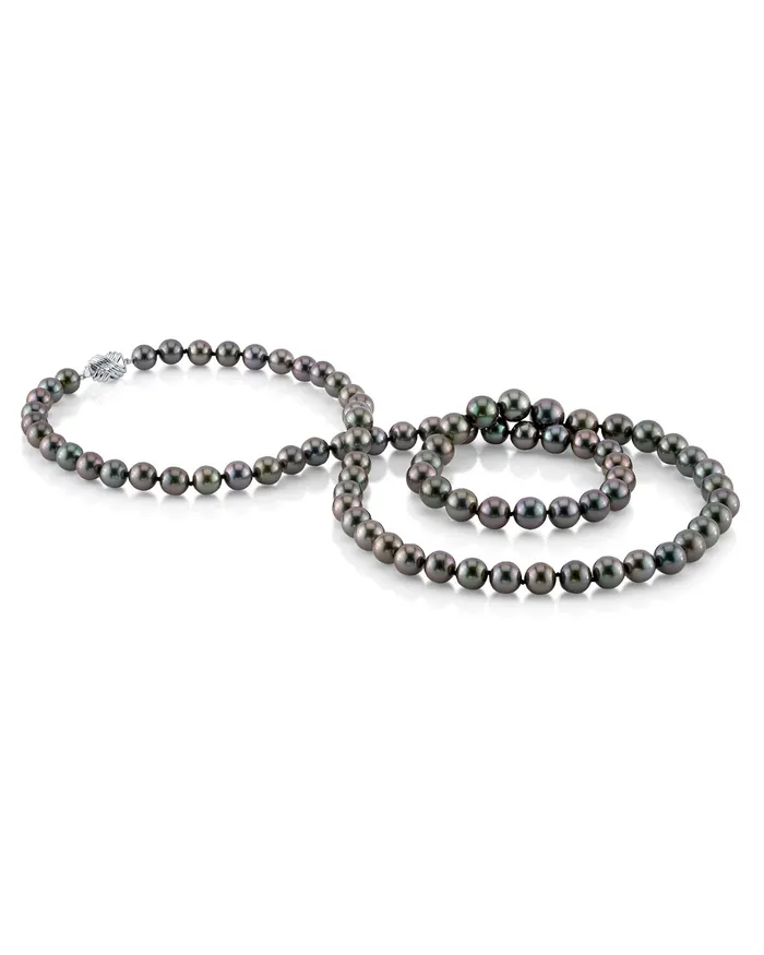 Necklaces spt Tahitian Opera Length Pearl Necklace 90110mm