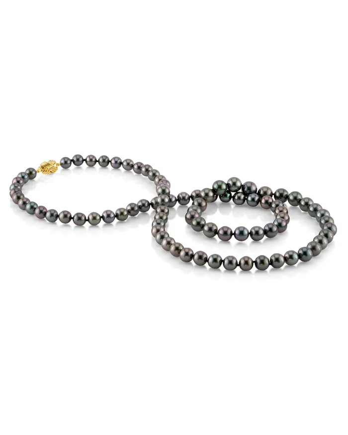 Necklaces spt Tahitian Opera Length Pearl Necklace 90110mm