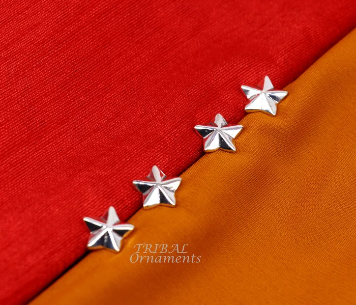 Necklaces TRIBAL ORNAMENTS 925 Sterling silver handmade gorgeous Star design buttons or cufflinks for mens kurta best gifting jewelry occasions btn05
