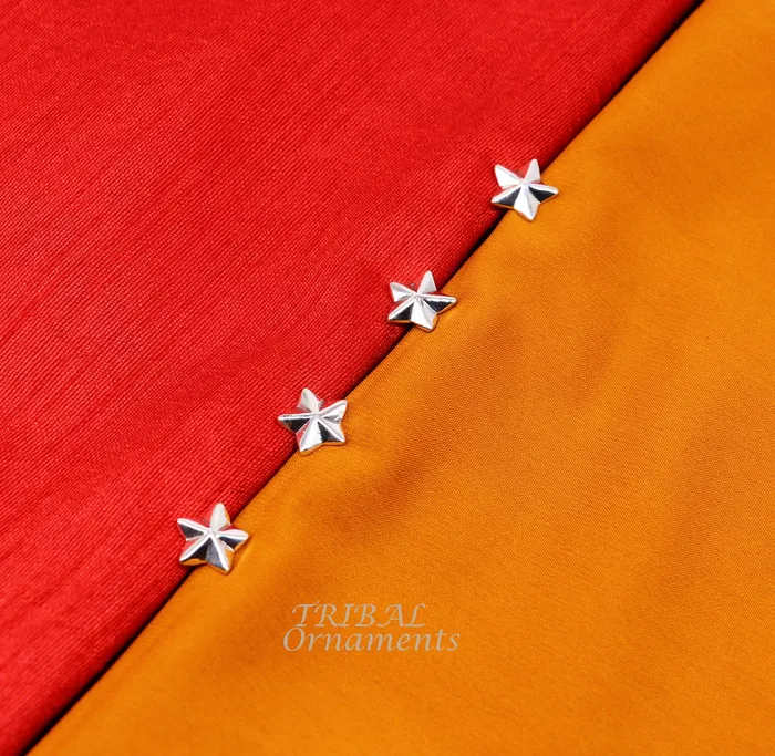 Necklaces TRIBAL ORNAMENTS 925 Sterling silver handmade gorgeous Star design buttons or cufflinks for mens kurta best gifting jewelry occasions btn05