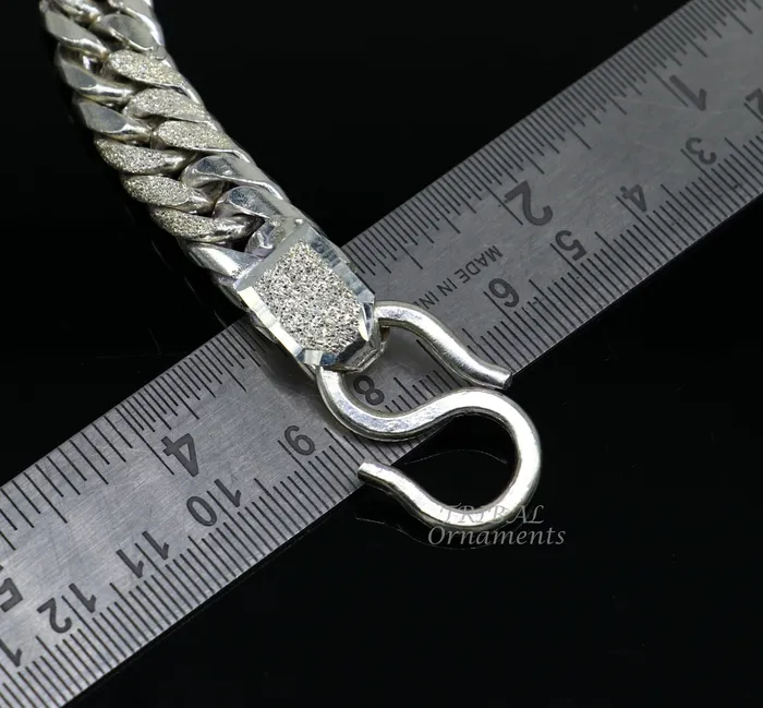 Necklaces TRIBAL ORNAMENTS 925 sterling silver handmade vintage design Custom Cuban curb link chain solid heavy necklace chain for boys mens gifting jewelry ch163 Necklaces TRIBAL ORNAMENTS 925 sterling silver handmade vintage design Custom Cuban curb link chain solid heavy necklace chain for boys mens gifting jewelry ch163
