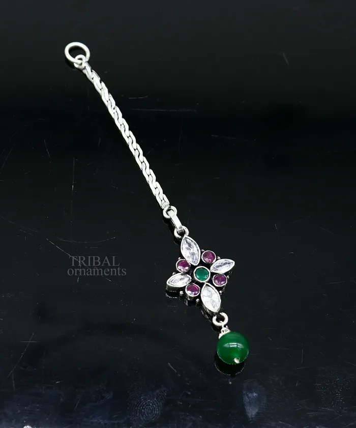 Necklaces TRIBAL ORNAMENTS Handmade indian antique style cut stone designer flower shape tribal temple jewelry pendant for excellent gifting pretty pendant nsp459