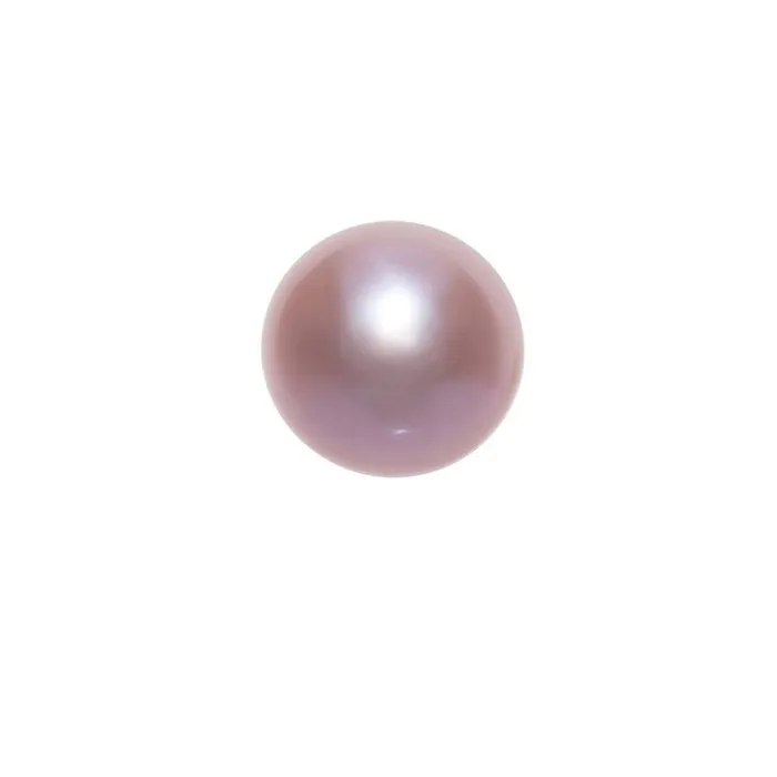Pearly Lustre Necklaces Second Grade Semi Round Purple Freshwater Pearl WA00016