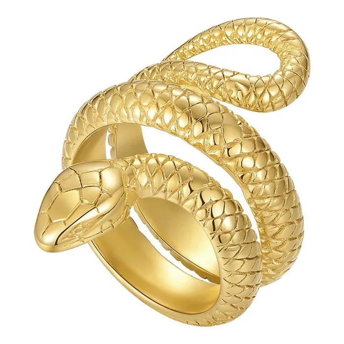 Rings 18K GoldFilled Textured Snake Wrap Ring Jewelvers Rings 18K GoldFilled Textured Snake Wrap Ring Jewelvers
