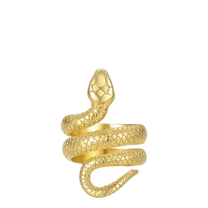 Rings 18K GoldFilled Textured Snake Wrap Ring Jewelvers Rings 18K GoldFilled Textured Snake Wrap Ring Jewelvers