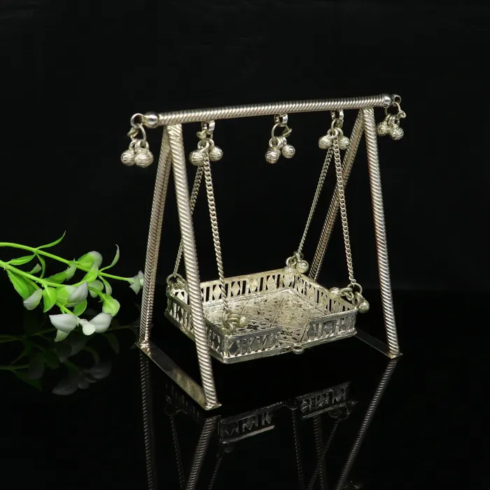 Rings 925 sterling silver handmade Bal Gopala jhula little Krishna swing child krishan palana silver jhula laddu gopal jhula silver art su84 TRIBAL ORNAMENTS Rings 925 sterling silver handmade Bal Gopala jhula little Krishna swing child krishan palana silver jhula laddu gopal jhula silver art su84 TRIBAL ORNAMENTS
